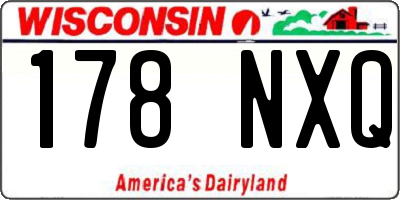 WI license plate 178NXQ