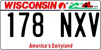 WI license plate 178NXV