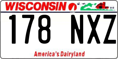 WI license plate 178NXZ