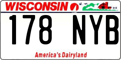 WI license plate 178NYB