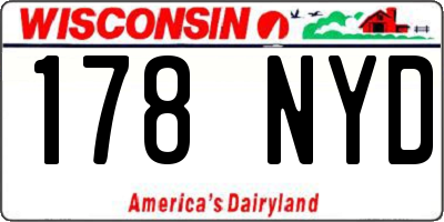 WI license plate 178NYD