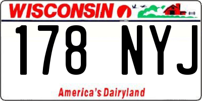 WI license plate 178NYJ
