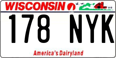 WI license plate 178NYK