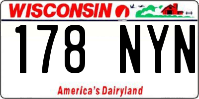 WI license plate 178NYN