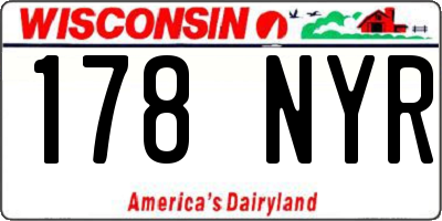 WI license plate 178NYR