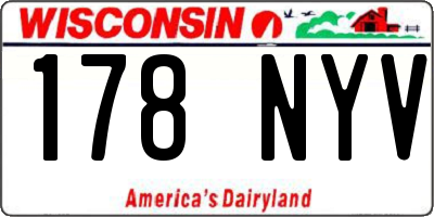 WI license plate 178NYV