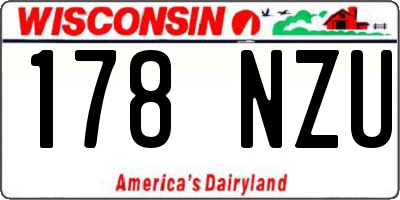 WI license plate 178NZU
