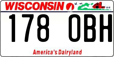 WI license plate 178OBH