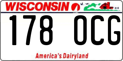 WI license plate 178OCG
