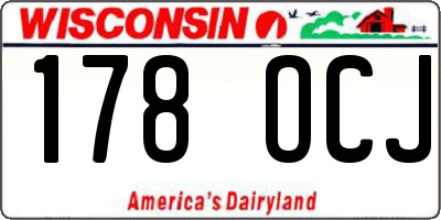 WI license plate 178OCJ