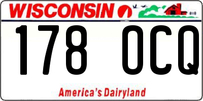 WI license plate 178OCQ