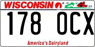 WI license plate 178OCX