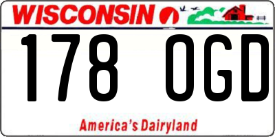 WI license plate 178OGD