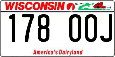 WI license plate 178OOJ