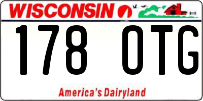 WI license plate 178OTG
