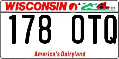 WI license plate 178OTQ