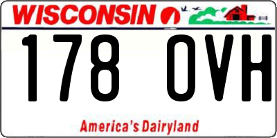 WI license plate 178OVH