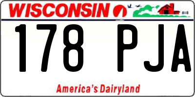 WI license plate 178PJA