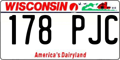 WI license plate 178PJC