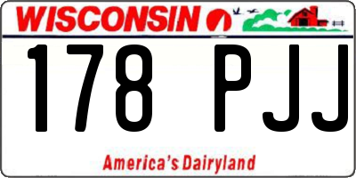 WI license plate 178PJJ