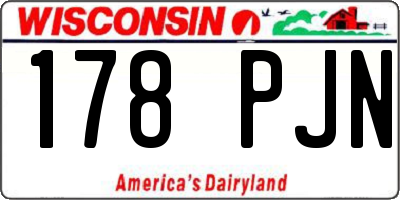 WI license plate 178PJN