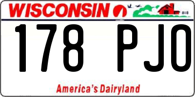 WI license plate 178PJO