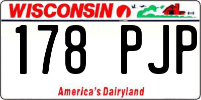 WI license plate 178PJP