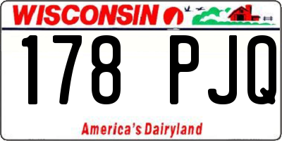 WI license plate 178PJQ