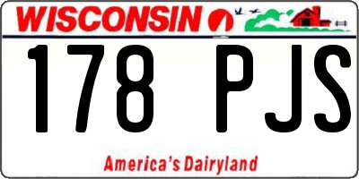 WI license plate 178PJS