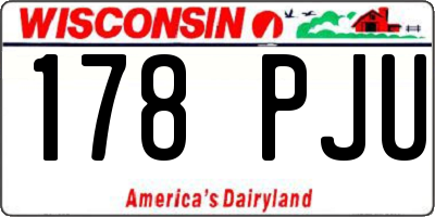 WI license plate 178PJU