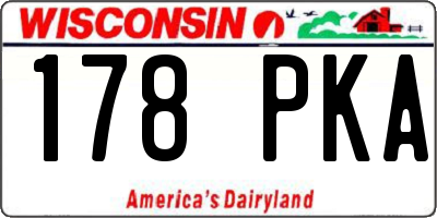 WI license plate 178PKA
