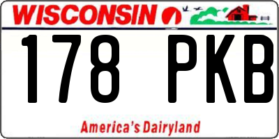 WI license plate 178PKB