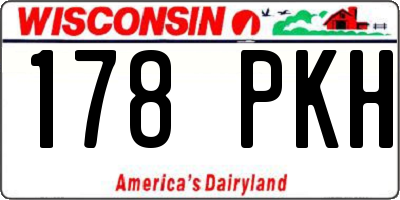WI license plate 178PKH