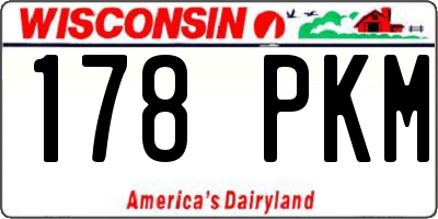 WI license plate 178PKM