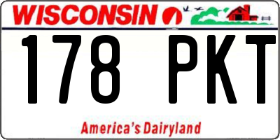 WI license plate 178PKT
