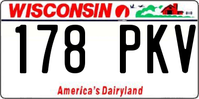 WI license plate 178PKV