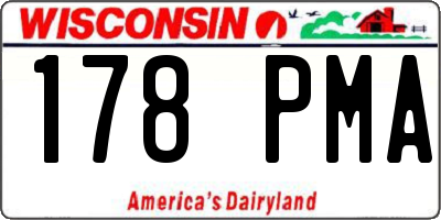 WI license plate 178PMA