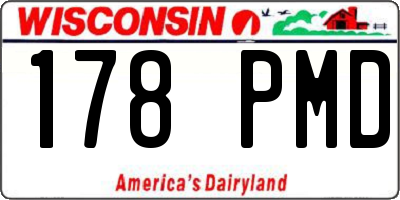 WI license plate 178PMD