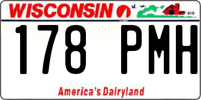WI license plate 178PMH
