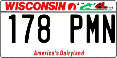 WI license plate 178PMN