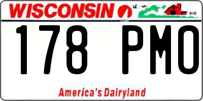 WI license plate 178PMO