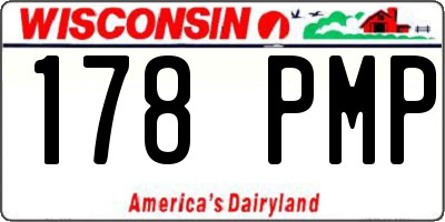 WI license plate 178PMP