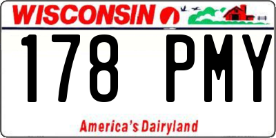 WI license plate 178PMY