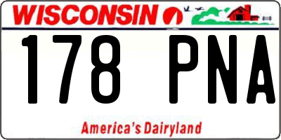 WI license plate 178PNA