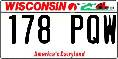 WI license plate 178PQW