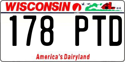 WI license plate 178PTD