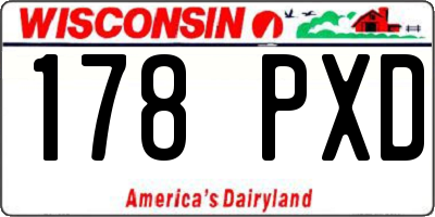WI license plate 178PXD