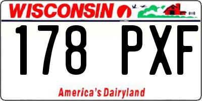 WI license plate 178PXF