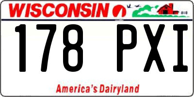 WI license plate 178PXI