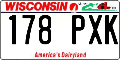 WI license plate 178PXK